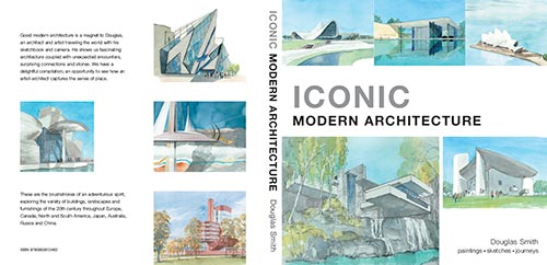 A watercolour book of iconic modern architecture - cover